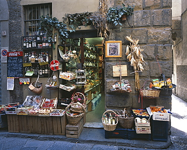 Grocery and wine shop, Florence, Tuscany, Italy, Europe