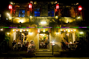 Night shot of colonial houses, Hoi An, Vietnam, Indochina, Southeast Asia, Asoa