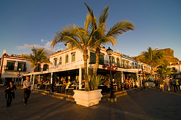 Restaurant at Puerto de Mogan, Gran Canaria, Canary Islands, Spain, Europe