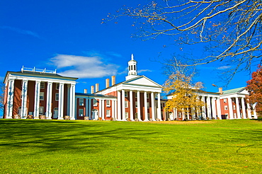 Colonial buildings, part of the Military College in Lexington, Virginia, United States of America, North America