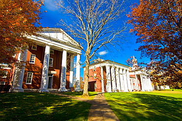 Colonial buildings, part of the Military College in Lexington, Virginia, United States of America, North America