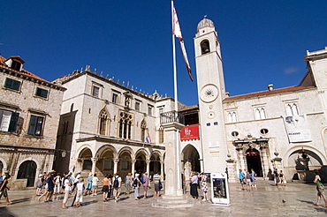 Square at the old town of Dubrovnik, Croatia, Europe