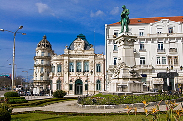 Central square of Coimbra, Portugal, Europe