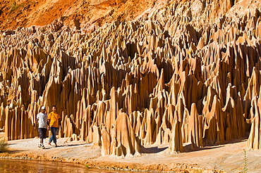 Red Tsingys, strange looking sandstone formations, near Diego Suarez (Antsiranana), Madagascar, Africa