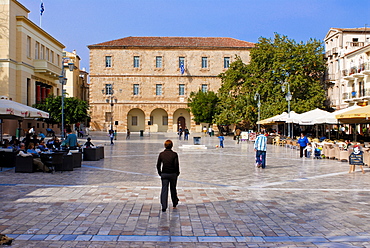 Central square of Nafplio, Peloponnese, Greece, Europe