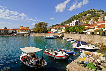 The harbour of Nafpaktos, central Greece, Greece, Europe