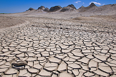 Mud volcanoes near Qobustan, Azerbaijan, Central Asia, Asia