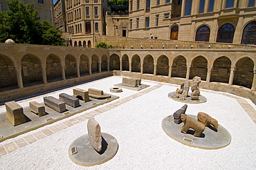 Excavations near the Maiden Tower, Baku, Azerbaijan, Central Asia, Asia