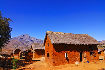 Traditional houses in the Andringitra National Park, Madagascar, Africa