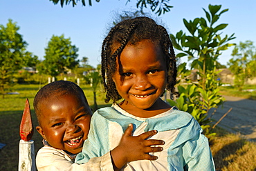 Children posing for the camera, Taomasina, Madagascar, Africa