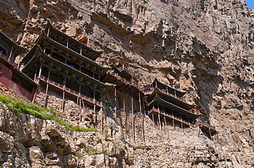 The Hanging Temple (Hanging Monastery) near Mount Heng in the province of Shanxi, China, Asia