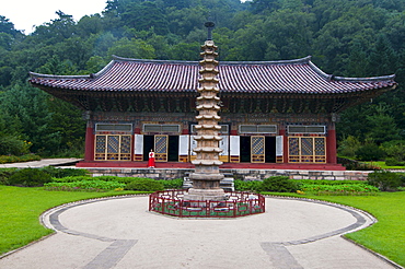 Pohyon-sa, a Korean Buddhist temple located in Hyangsan county in North Pyongan Province, Myohyang Mountains area, North Korea, Asia