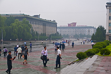 The center of Pyongyang, North Korea, Asia