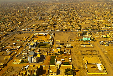 Aerial view of Khartoum, Sudan, Africa