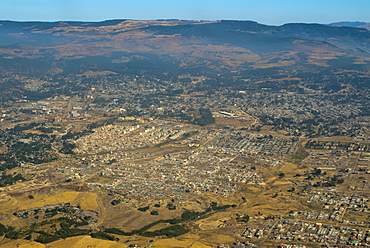 Aerial view of Addis Ababa, Ethiopia, Africa