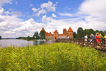 The island castle of Trakai, Lithuania. Baltic States, Europe