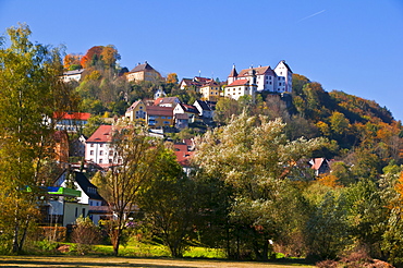 Castle Egloffstein in the Franconian Switzerland, Franconia, Bavaria, Germany. Europe