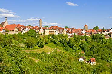 The historic town of Rothenburg ob der Tauber, Franconia, Bavaria, Germany, Europe