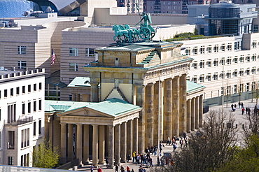 The Brandenburger Tor (Brandenburg Gate) and the Quadriga, Berlin, Germany, Europe