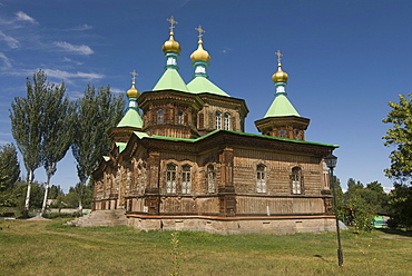 Russian Orthodox church in Karakol, Kyrgyzstan, Central Asia