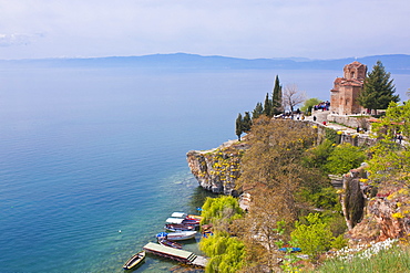 Kaneo Church at Ohrid at Lake Ohrid, UNESCO World Heritage Site, Macedonia, Europe