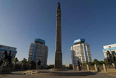 Monument of Independence obelisk, Alma Ata, Kazakhstan, Central Asia, Asia