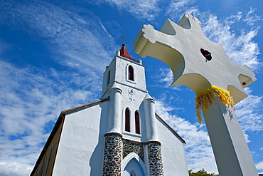 Church near Pouebo on the east coast of Grande Terre, New Caledonia, Melanesia, South Pacific, Pacific