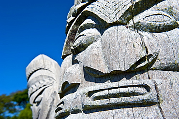 Traditional wood carving at the Ile des Pins, New Caledonia, Melanesia, South Pacific, Pacific