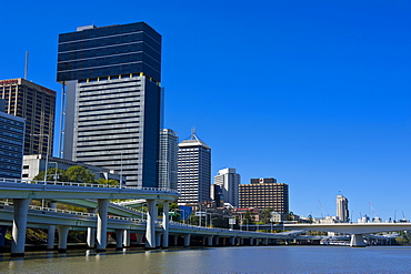 Downtown Brisbane with the Brisbane River, Queensland, Australia, Pacific