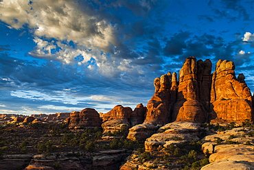 Beautiful rock formations in the Needles, Canyonlands National Park, Utah, United States of America, North America 