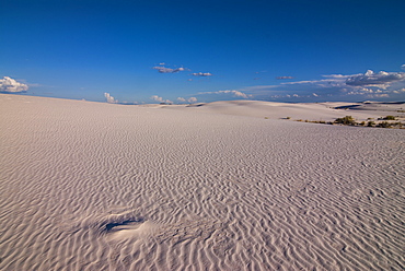 Rippled gypsum, sand dunes in the White Sands National Monument, New Mexico, United States of America, North America 