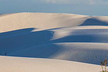 Rippled gypsum, sand dunes in the White Sands National Monument, New Mexico, United States of America, North America 