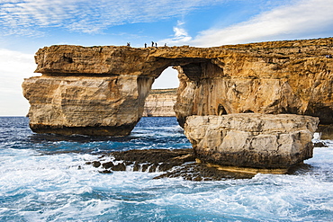 Famous sea arch, the Azure Window, Gozo, Malta, Mediterranean, Europe 