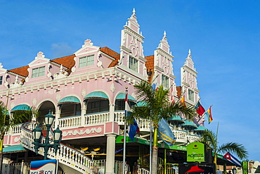 Downtown Oranjestad, capital of Aruba, ABC Islands, Netherlands Antilles, Caribbean, Central America