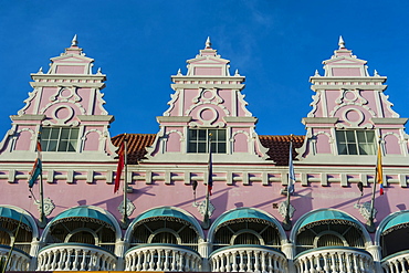 Downtown Oranjestad, capital of Aruba, ABC Islands, Netherlands Antilles, Caribbean, Central America