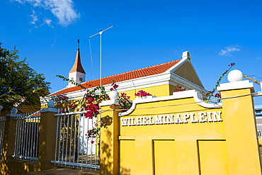 Dutch architecture in Kralendijk capital of Bonaire, ABC Islands, Netherlands Antilles, Caribbean, Central America