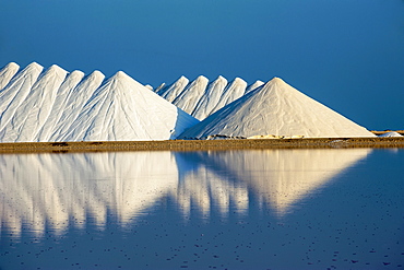 Saline plains, a salt mine in Bonaire, ABC Islands, Netherlands Antilles, Caribbean, Central America