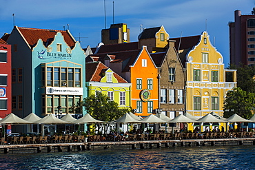 The Dutch houses at the Sint Annabaai in Willemstad, UNESCO World Heritage Site, Curacao, ABC Islands, Netherlands Antilles, Caribbean, Central America