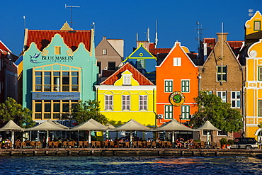 The dutch houses at the Sint Annabaai in Willemstad, UNESCO World Heritage Site, Curacao, ABC Islands, Netherlands Antilles, Caribbean, Central America