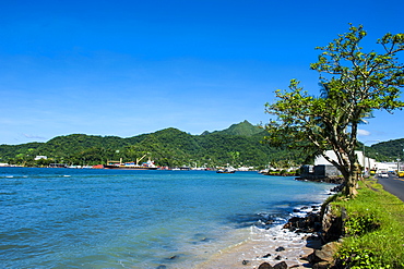 The Pago Pago harbour on Tutuila Island, American Samoa, South Pacific, Pacific