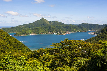 The Pago Pago harbour, Tutuila island, American Samoa, South Pacific