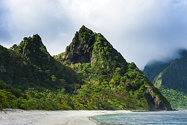 White sand beach on Ofu Island, Manua Island group, American Samoa, South Pacific, Pacific