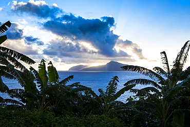 Sunset over Ofu Island, Manua Island group, American Samoa, South Pacific, Pacific