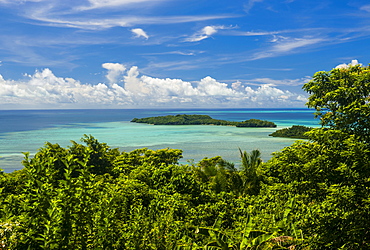 Outlook over the Island of Babeldoab and small islets, Palau, Central Pacific, Pacific