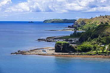 View from Fort Soledad over Utamac Bay in Guam, US Territory, Central Pacific, Pacific