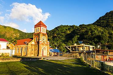 Anglican church in Soufriere, Dominica, West Indies, Caribbean, Central America 