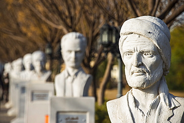 Statue alley in the Minare Park and Shanadar Park in Erbil (Hawler), capital of Iraq Kurdistan, Iraq, Middle East 