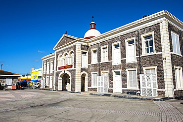 The renovated pier in Basseterre, St. Kitts, capital of St. Kitts and Nevis, Leeward Islands, West Indies, Caribbean, Central America 