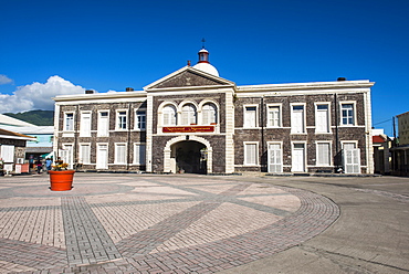 The renovated pier in Basseterre, St. Kitts, capital of St. Kitts and Nevis, Leeward Islands, West Indies, Caribbean, Central America 