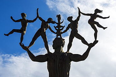 Modern art statue, old town of San Juan, Puerto Rico, West Indies, Caribbean, Central America 